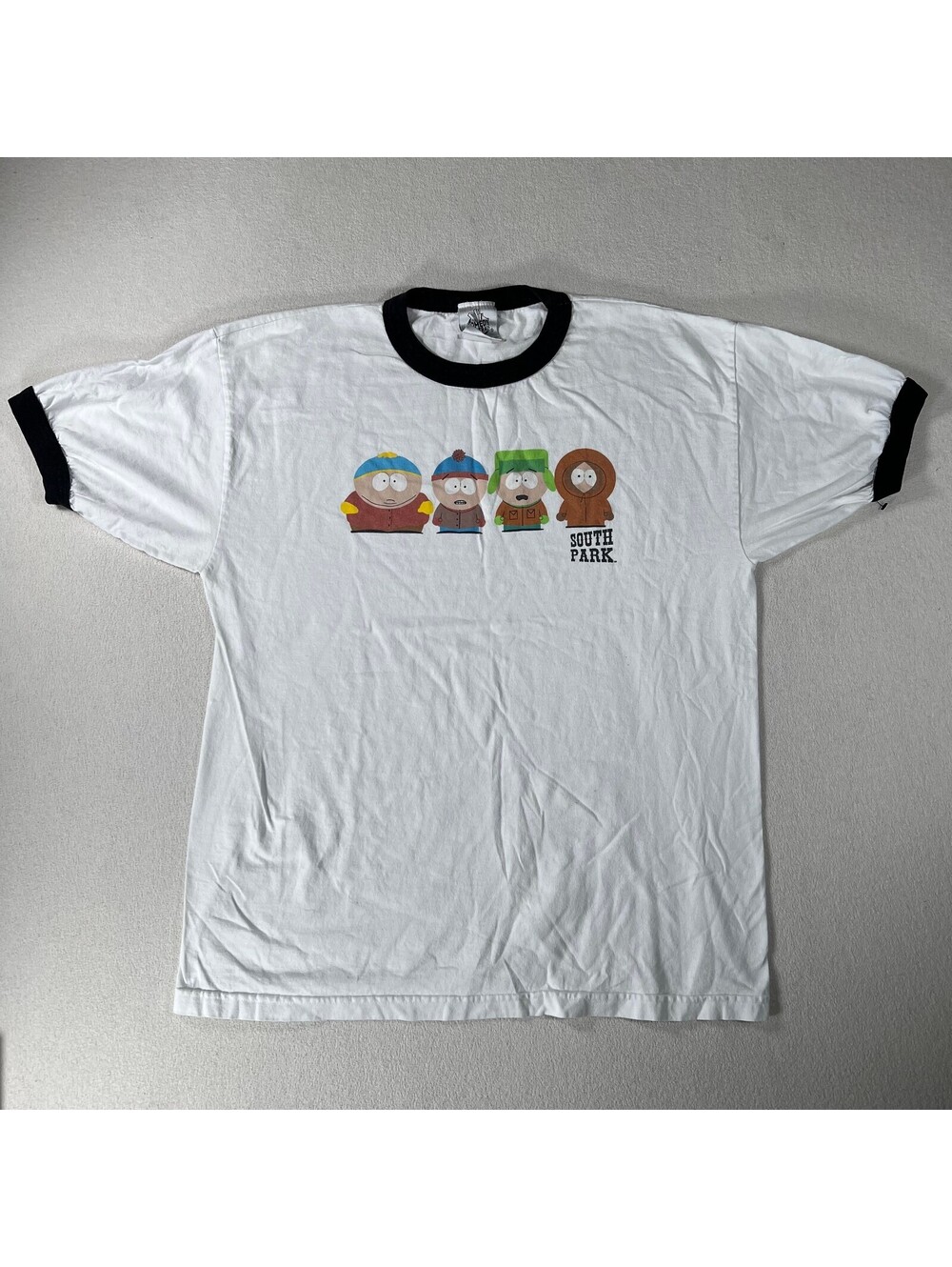 Vintage South Park Ringer T-Shirt Cartoon Characters Size L
